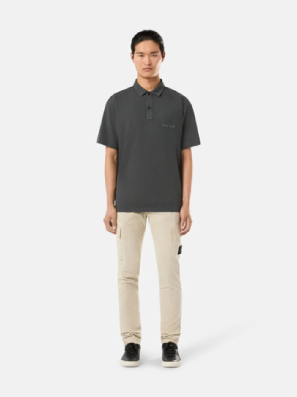 Lead Grey Polo Shirt with Embroidery - Image 2