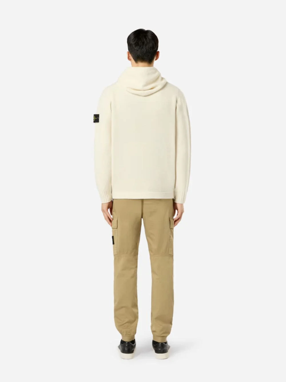 White Full Zip Cardigan with Hood - Image 4