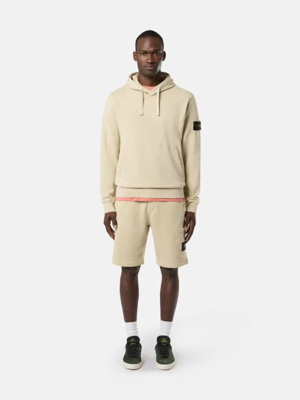 Off White Hooded Sweatshirt with Pouch Pocket - Image 2