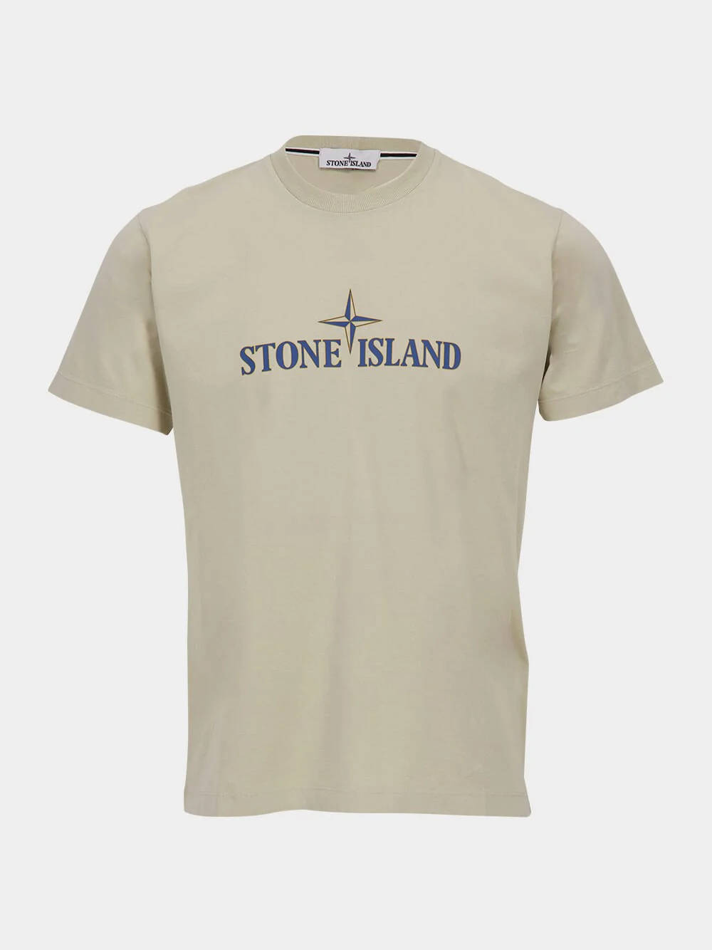 Off White T-shirt with 'Institutional Three' Print