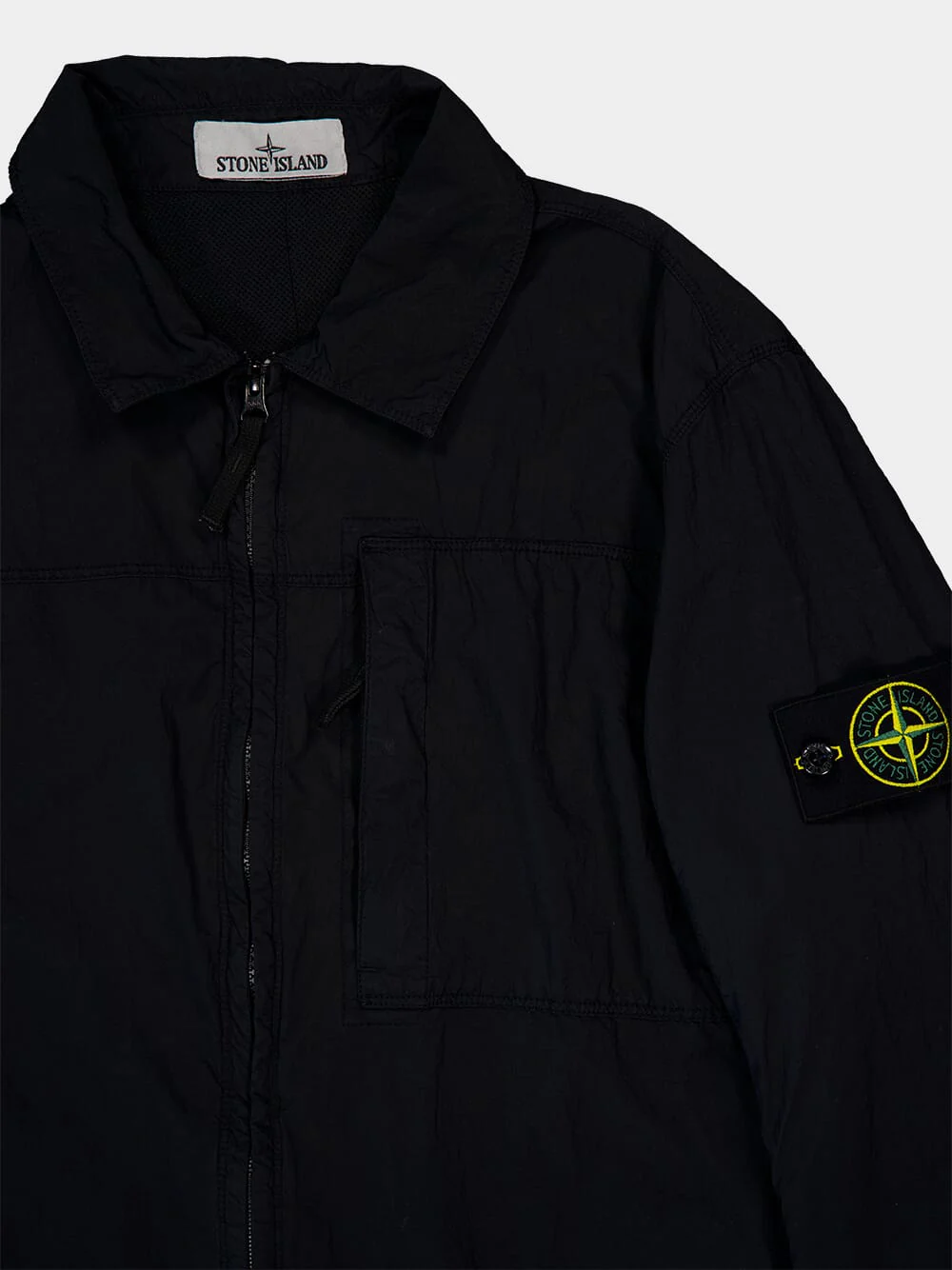 Two-Way Zip Black Overshirt - Image 6