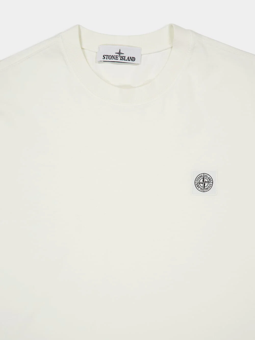 Combed Organic Cotton Jersey T-Shirt in Ivory - Image 3