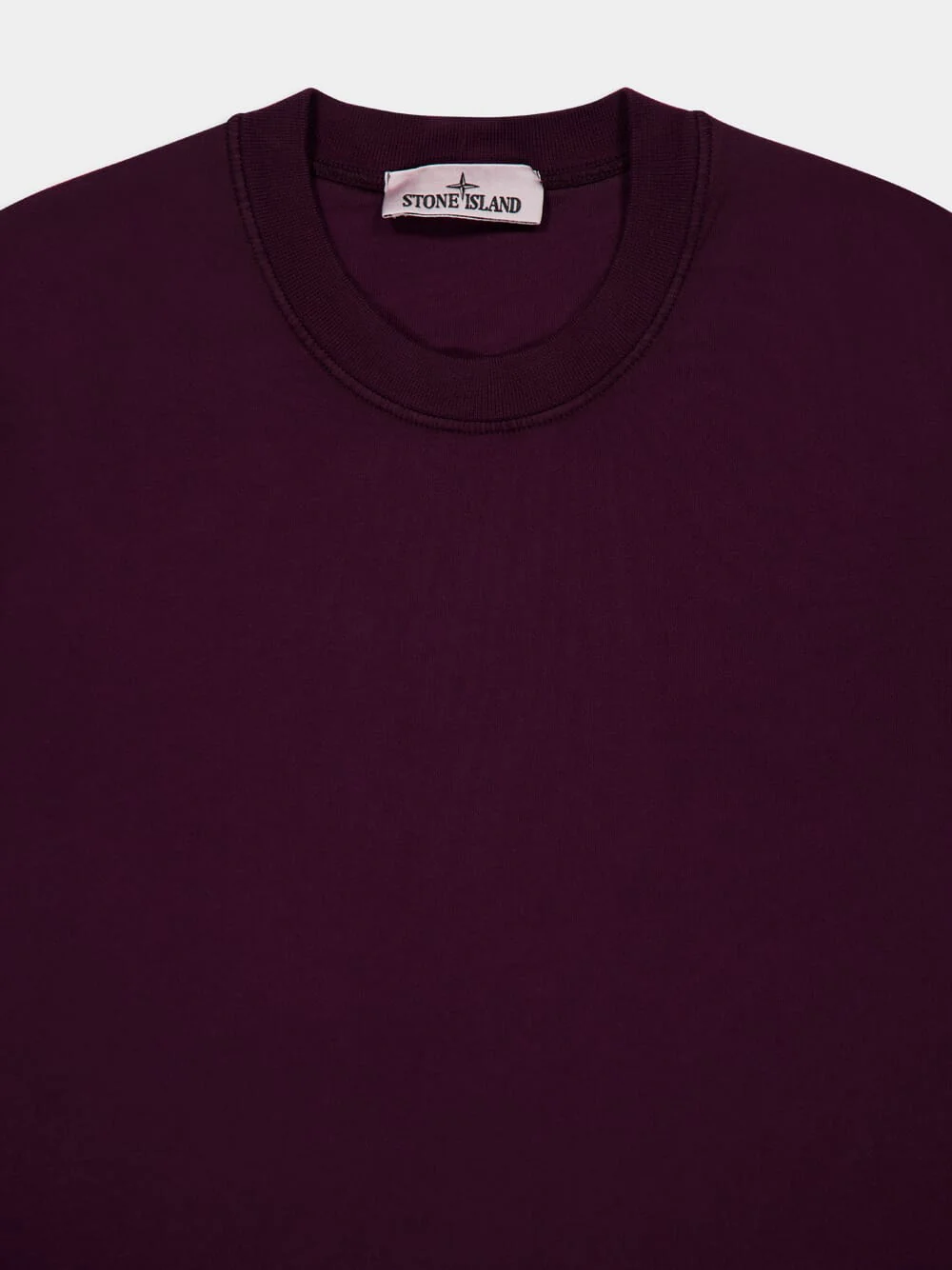 Crewneck Sweatshirt in Amaranth Organic Cotton Fleece - Image 3