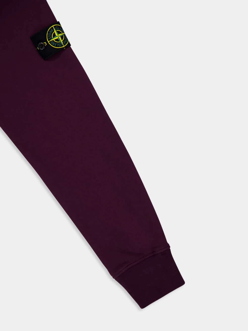 Crewneck Sweatshirt in Amaranth Organic Cotton Fleece - Image 4