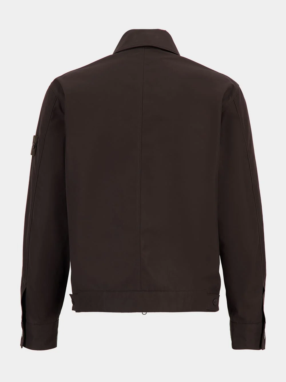 Dark Brown Long-Sleeve Overshirt - Image 2