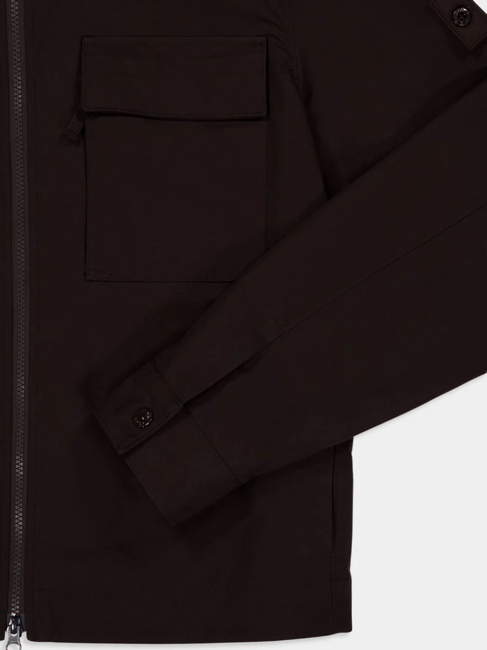 Dark Brown Long-Sleeve Overshirt - Image 4