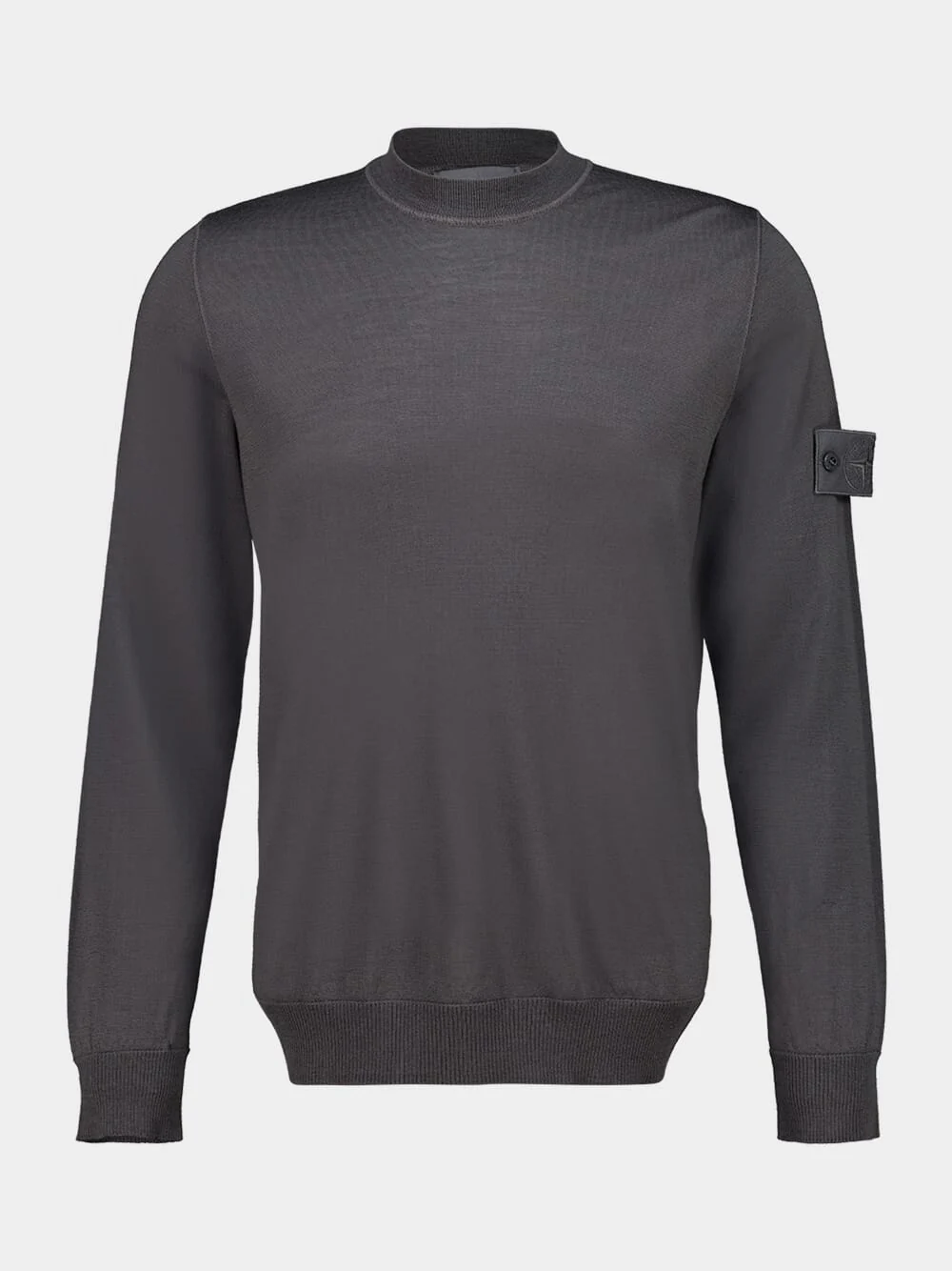 Dark Grey Wool Ghost Crewneck Jumper