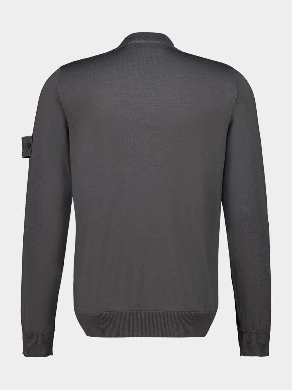 Dark Grey Wool Ghost Crewneck Jumper - Image 2