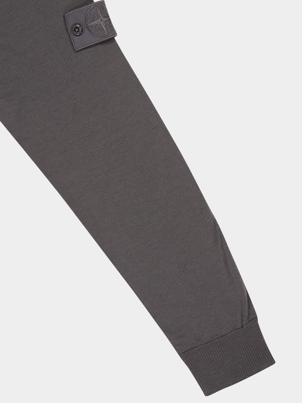 Dark Grey Wool Ghost Crewneck Jumper - Image 4