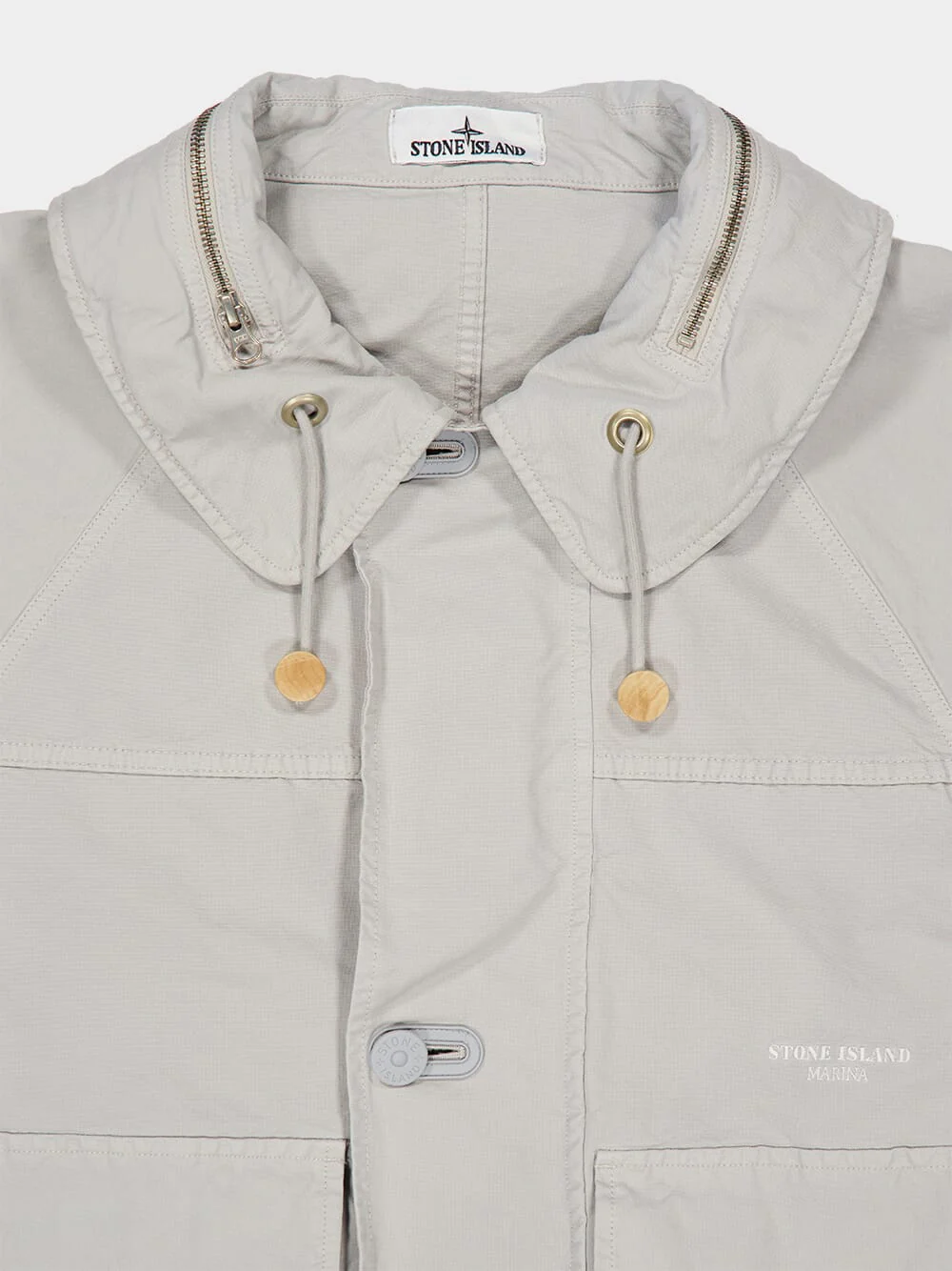 Gravel Gray Marina Cotton Jacket - Image 3