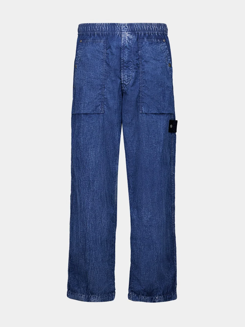 Indigo Blue Nylon Cargo Trousers