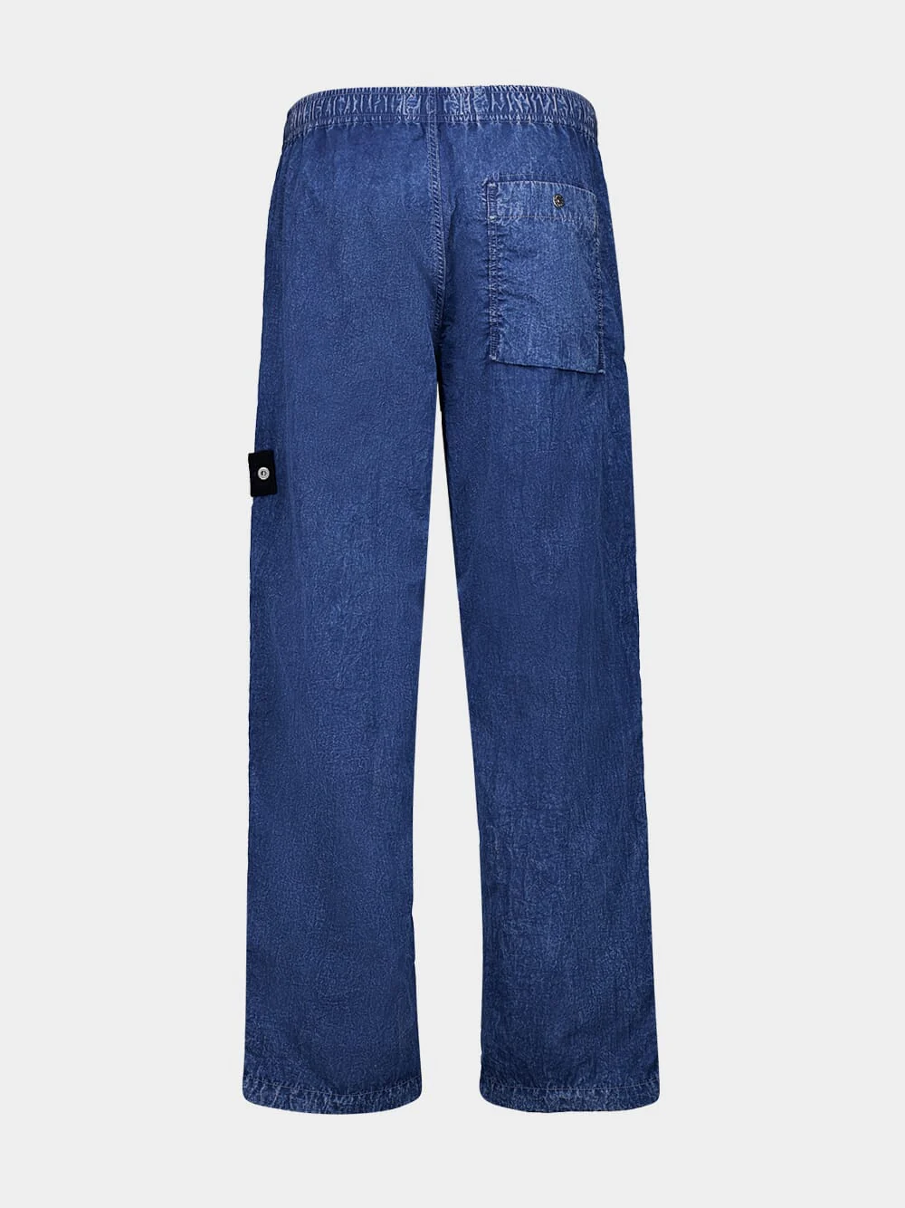 Indigo Blue Nylon Cargo Trousers - Image 3