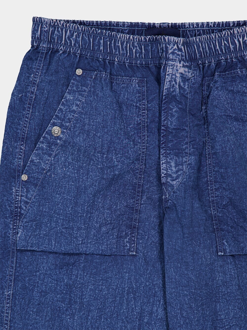 Indigo Blue Nylon Cargo Trousers - Image 5