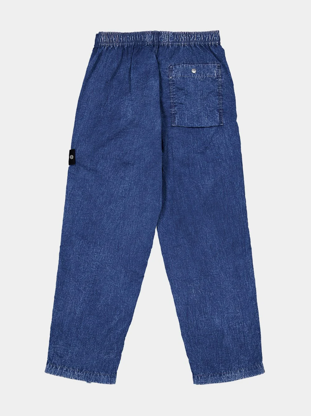 Indigo Blue Nylon Cargo Trousers - Image 8