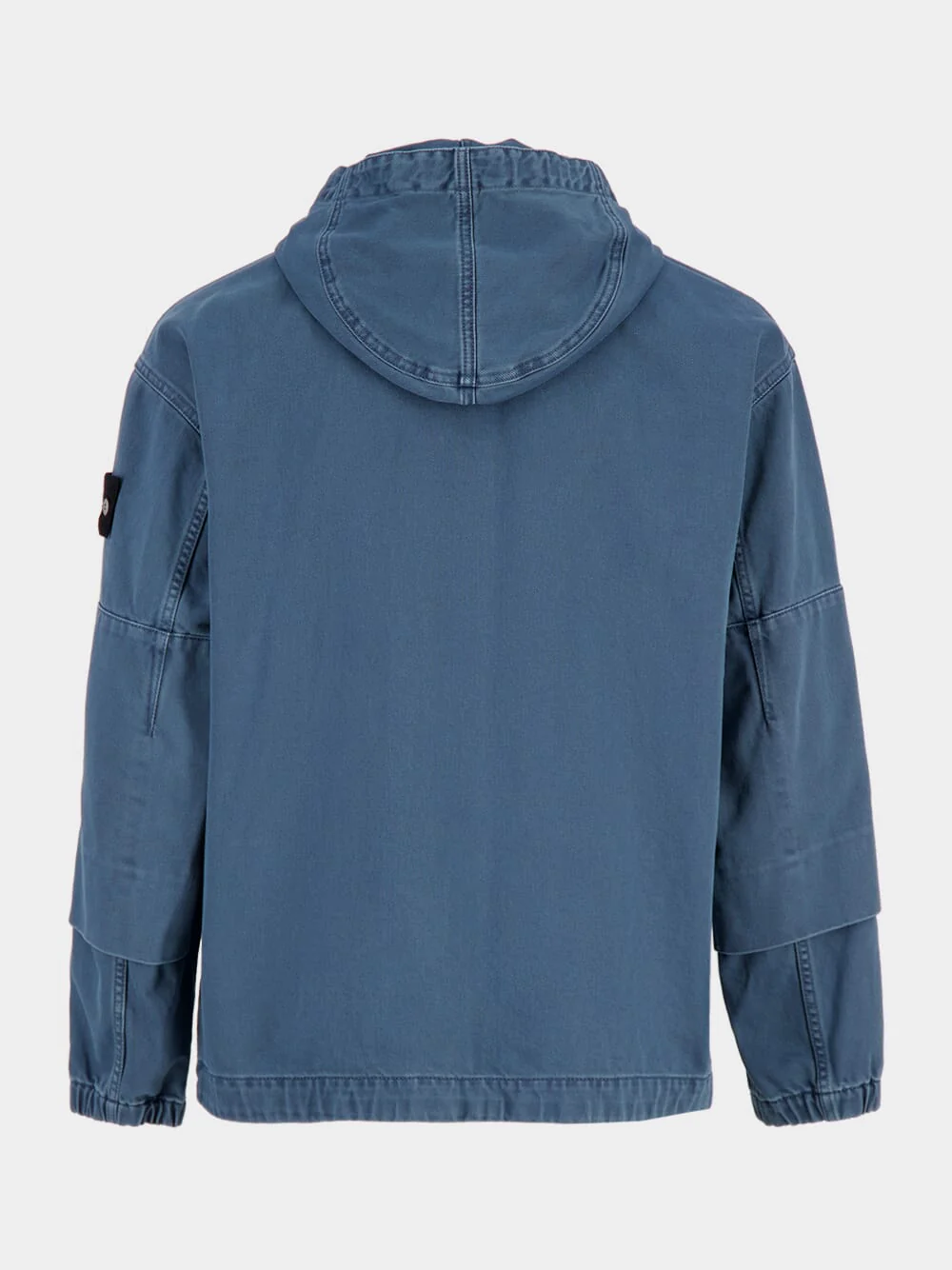 Indigo Denim Hooded Zip-Up Jacket - Image 3