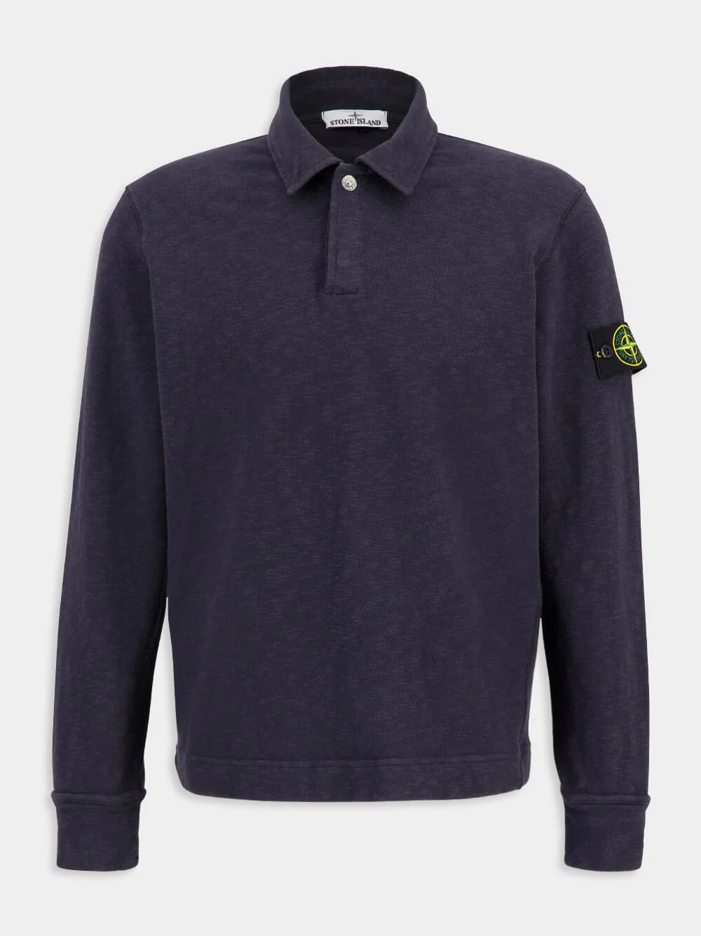 Ink Blue Long-Sleeve Polo Sweatshirt
