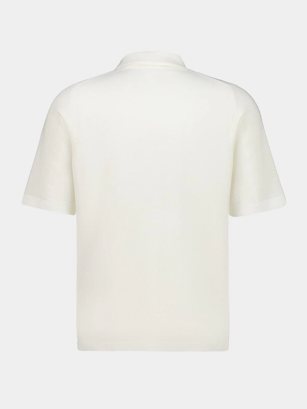 Ivory Micro Stitch Soft Organic Cotton Polo - Image 2