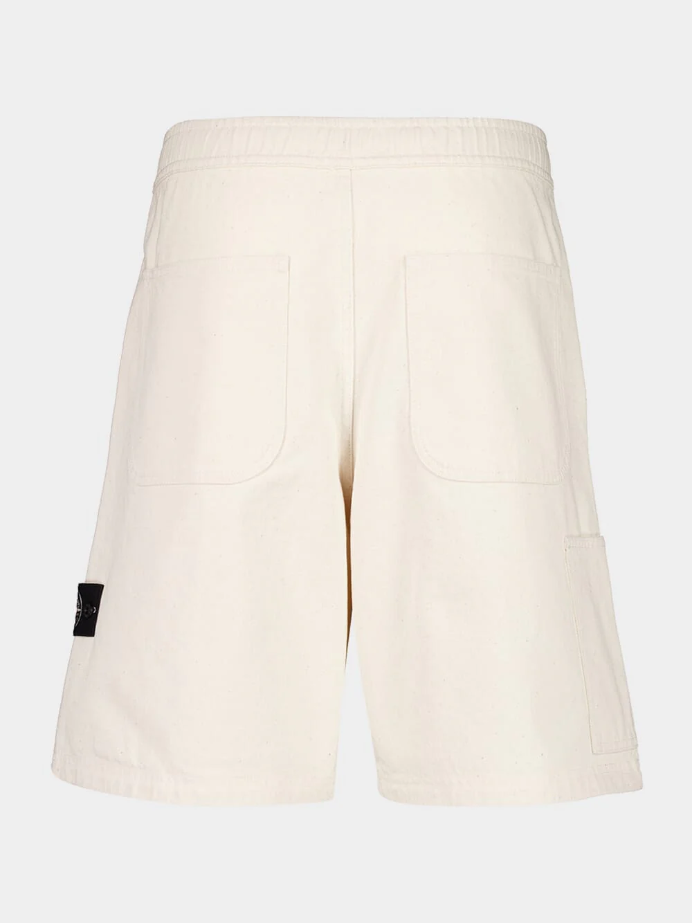 Ivory Natural Cotton Gabardine Bermuda Shorts - Image 4
