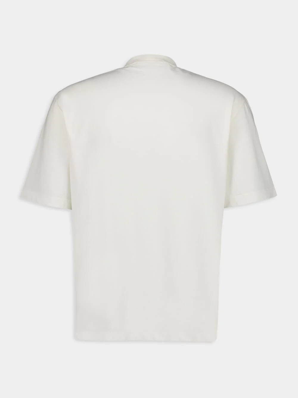 Ivory Organic Cotton T-Shirt with Compass Patch - Image 2