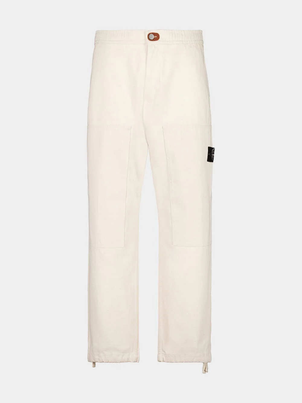 Ivory Recycled Cotton Gabardine Trousers - Image 2