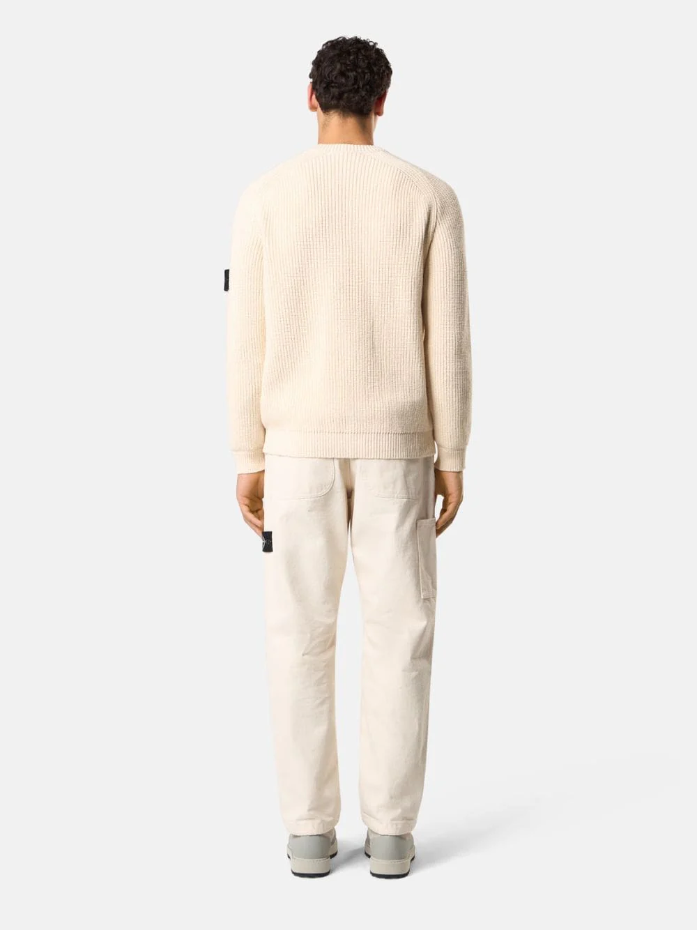 Ivory Recycled Cotton Gabardine Trousers - Image 3