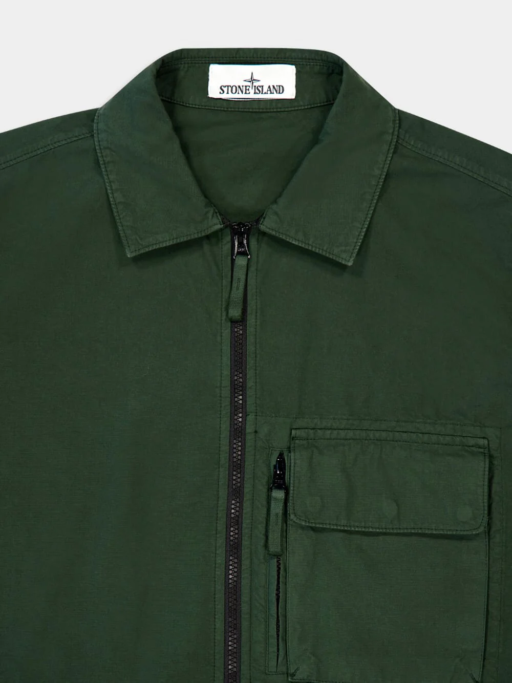 Juniper Green Canvas Cotton Overshirt - Image 3