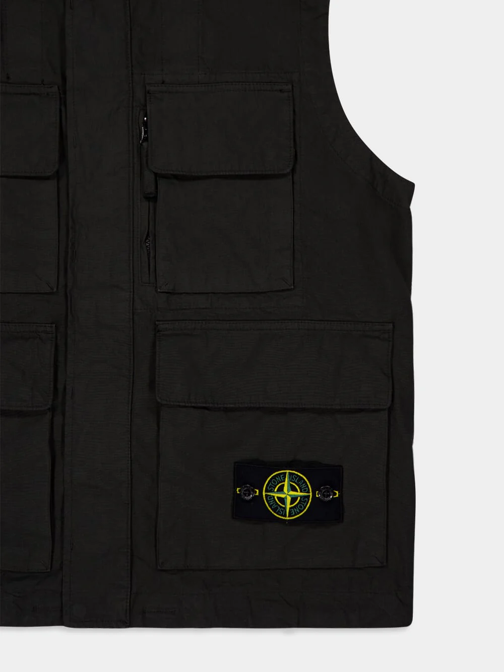Lead Grey Canvas Utility Vest - Image 6