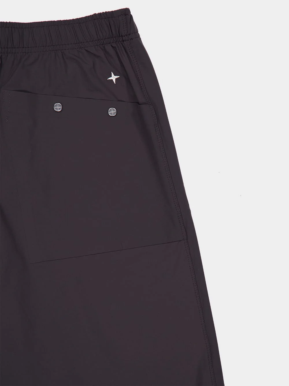 Lead Grey Nylon Bermuda Shorts - Image 4
