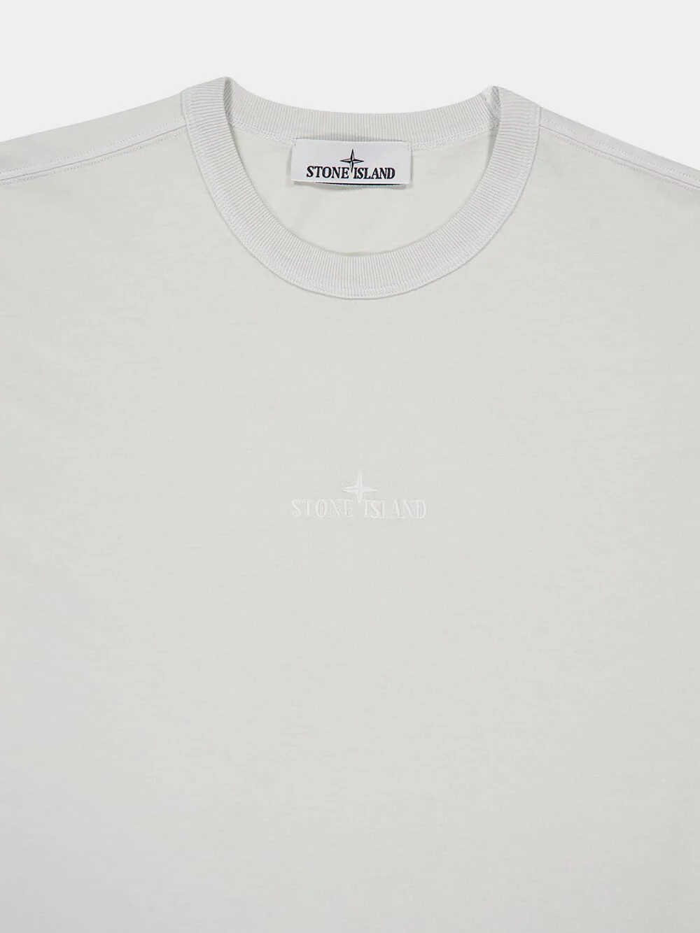 Light Grey Organic Cotton Jersey T-Shirt - Image 3