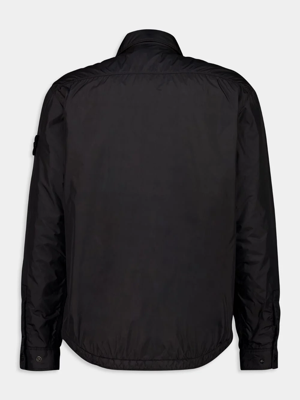 Long-Sleeve Button-Down Collar Jacket in Black - Image 2