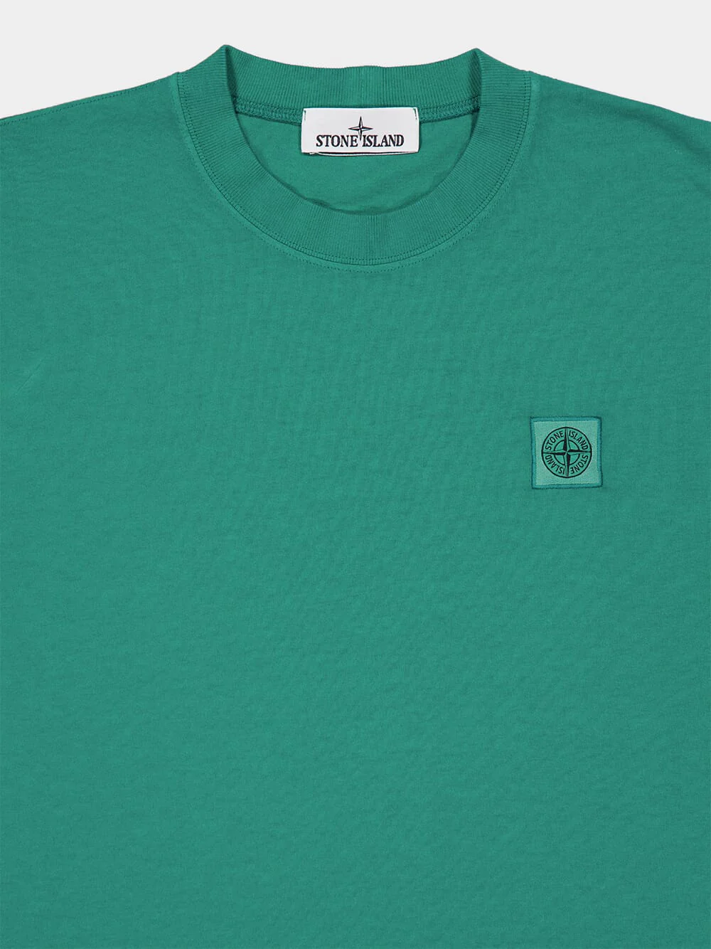 Malachite Green Combed Organic Cotton Jersey T-Shirt - Image 3