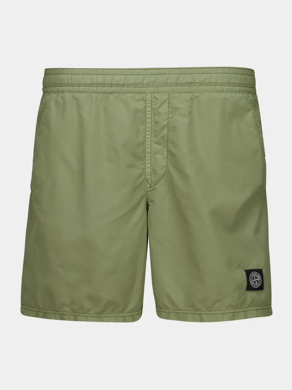 Military Green Nylon Swim Shorts