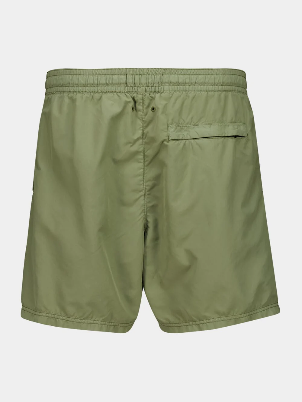 Military Green Nylon Swim Shorts - Image 2