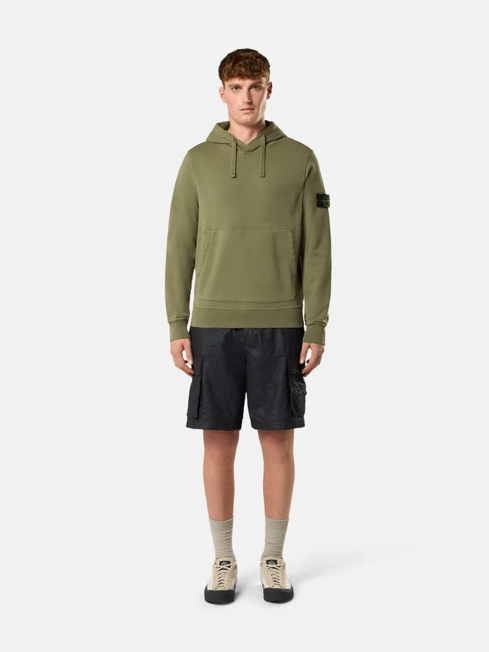 Military Green Organic Cotton Hooded Sweatshirt