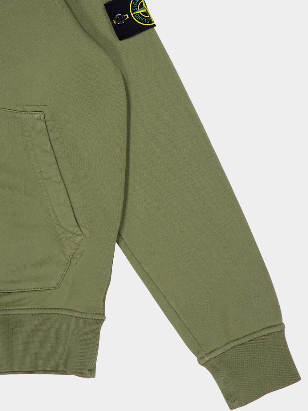 Military Green Organic Cotton Hooded Sweatshirt - Image 6