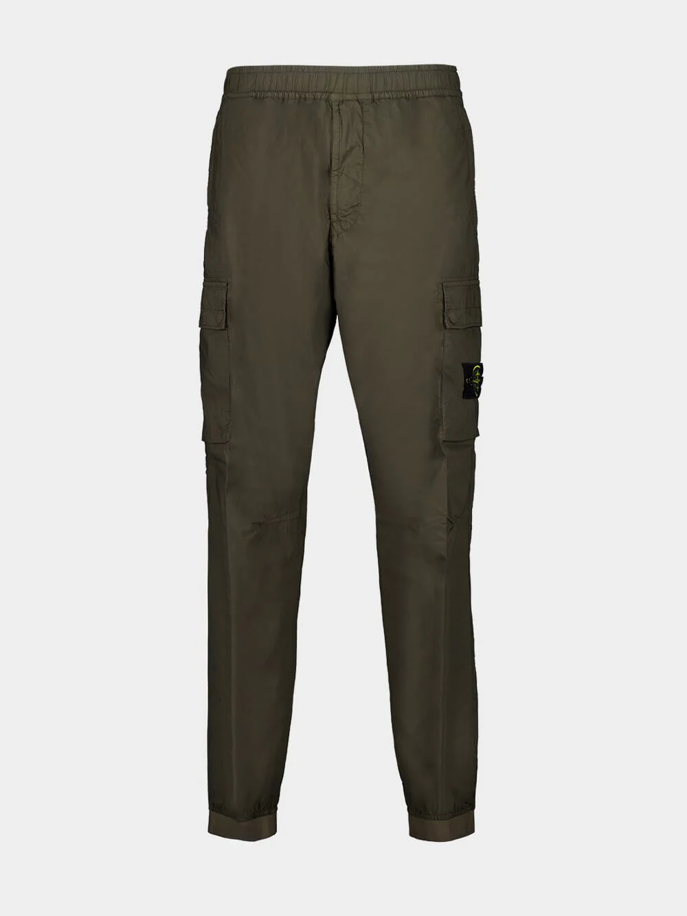 Military Green Stretch Cotton Cargo Trousers - Image 2