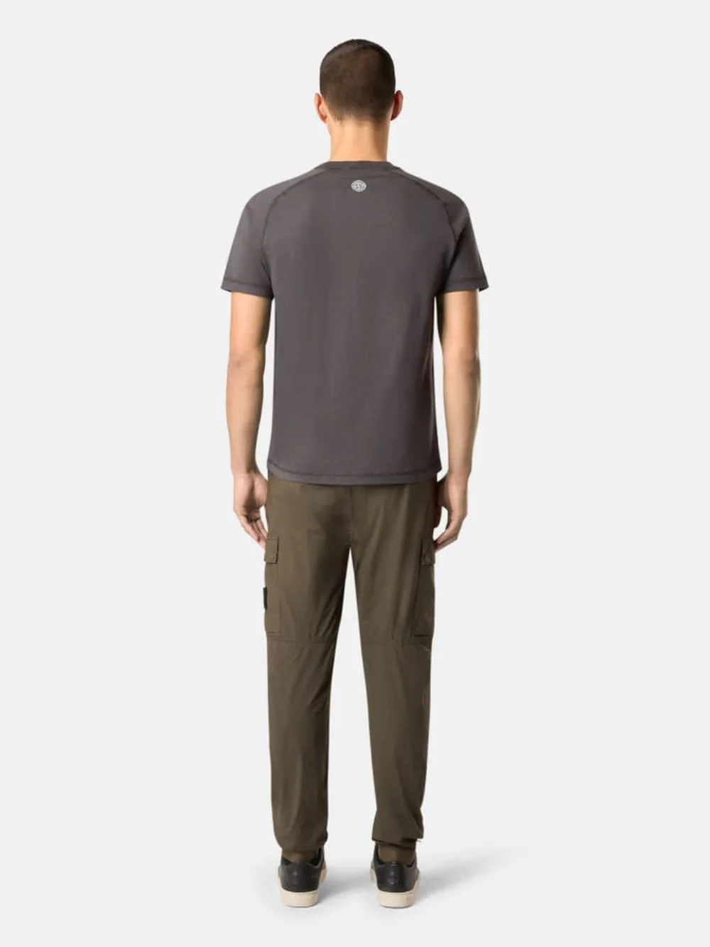 Military Green Stretch Cotton Cargo Trousers - Image 3