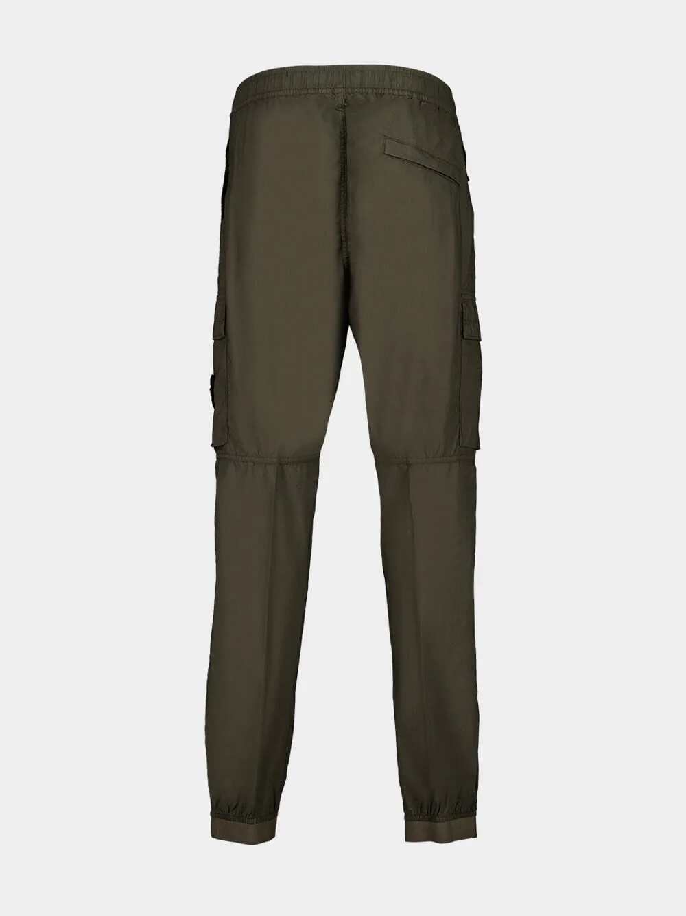 Military Green Stretch Cotton Cargo Trousers - Image 4
