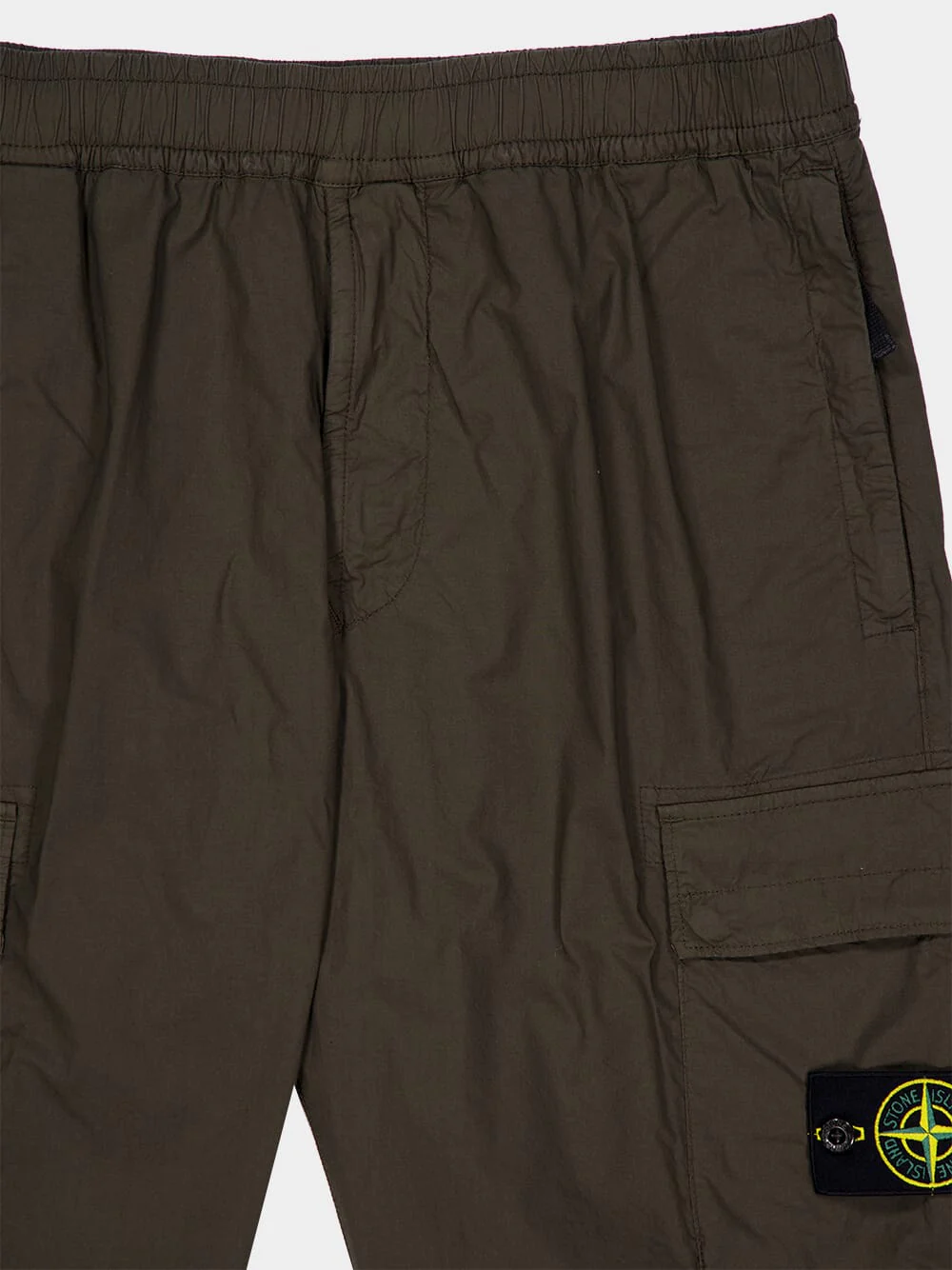 Military Green Stretch Cotton Cargo Trousers - Image 5