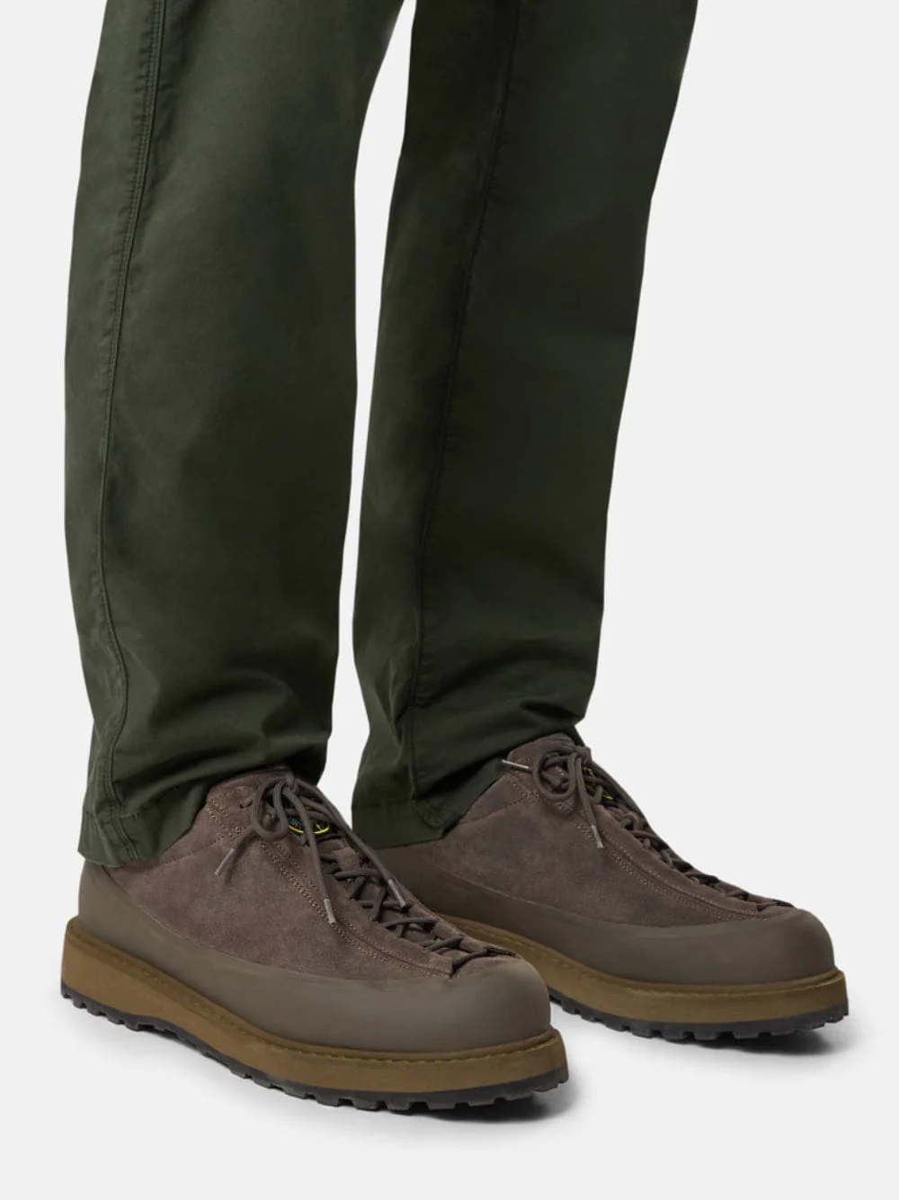 Military Green Suede Trainers - Image 2