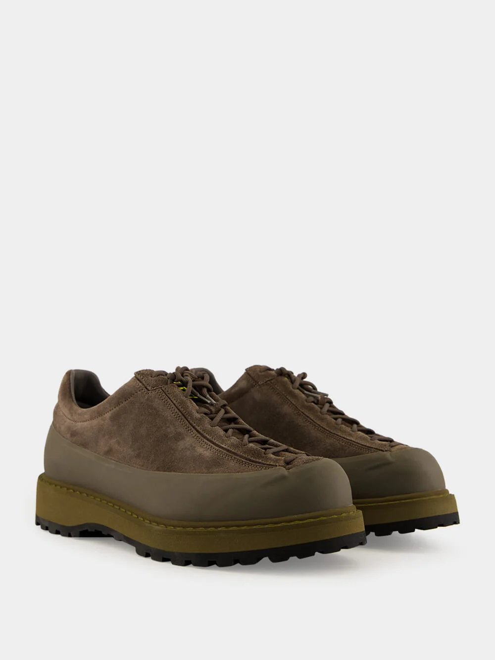 Military Green Suede Trainers - Image 4