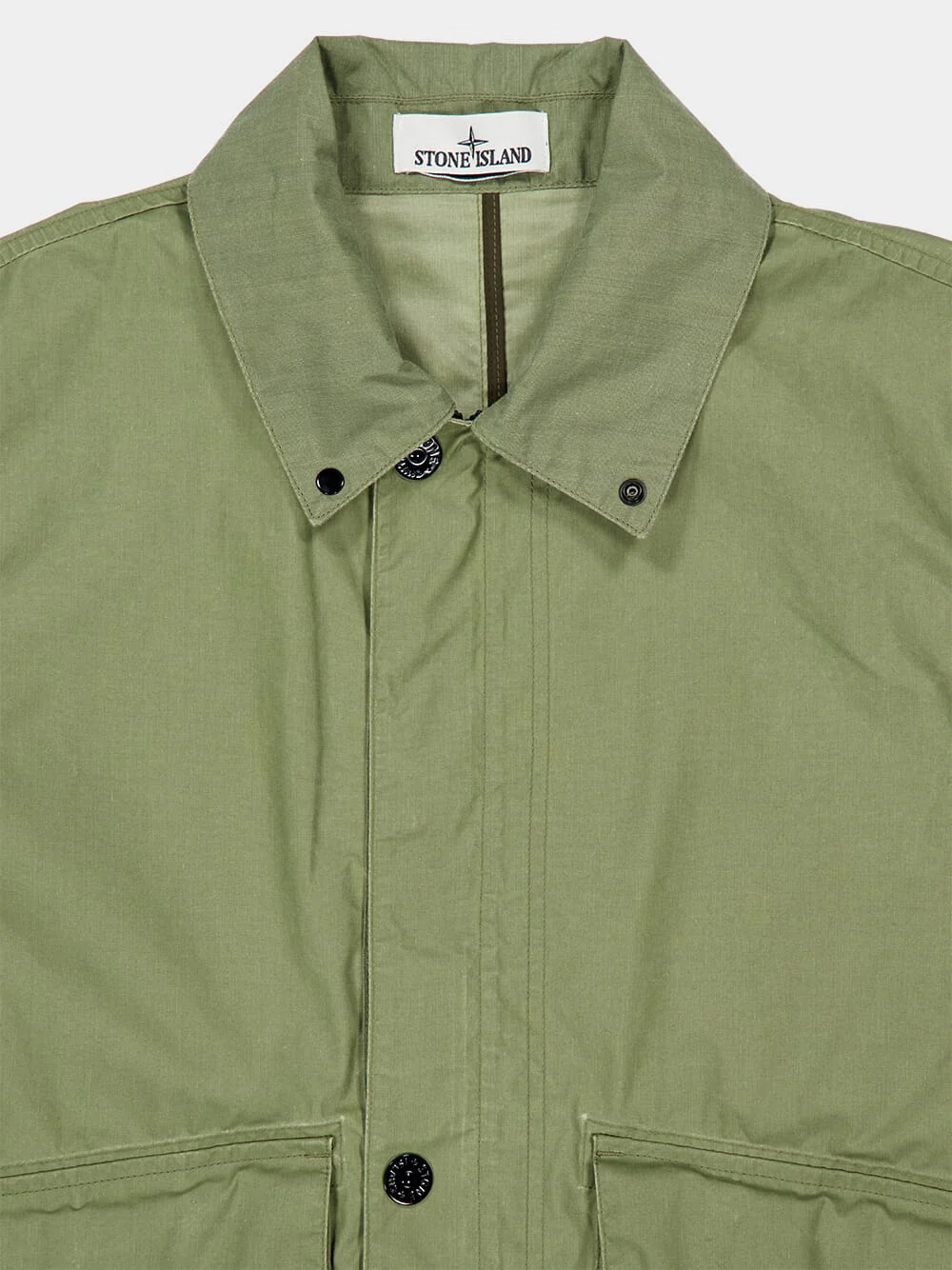Military Green Waxed Tela Coach Jacket - Image 5