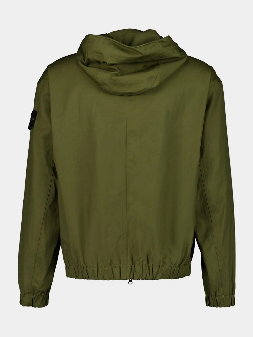 Military Green Zipped Cotton Jacket - Image 6