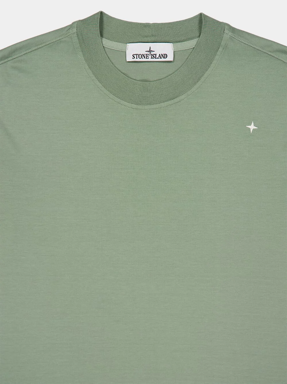 Musk Green Mercerized Cotton Jersey T-Shirt - Image 3