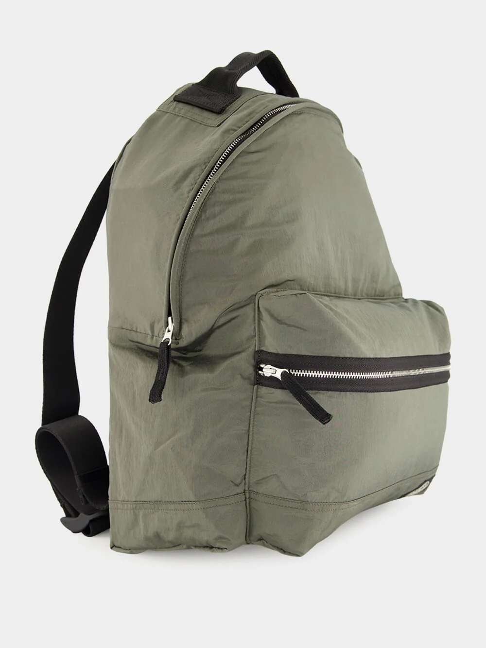 Musk Green Nylon Metal Backpack - Image 2