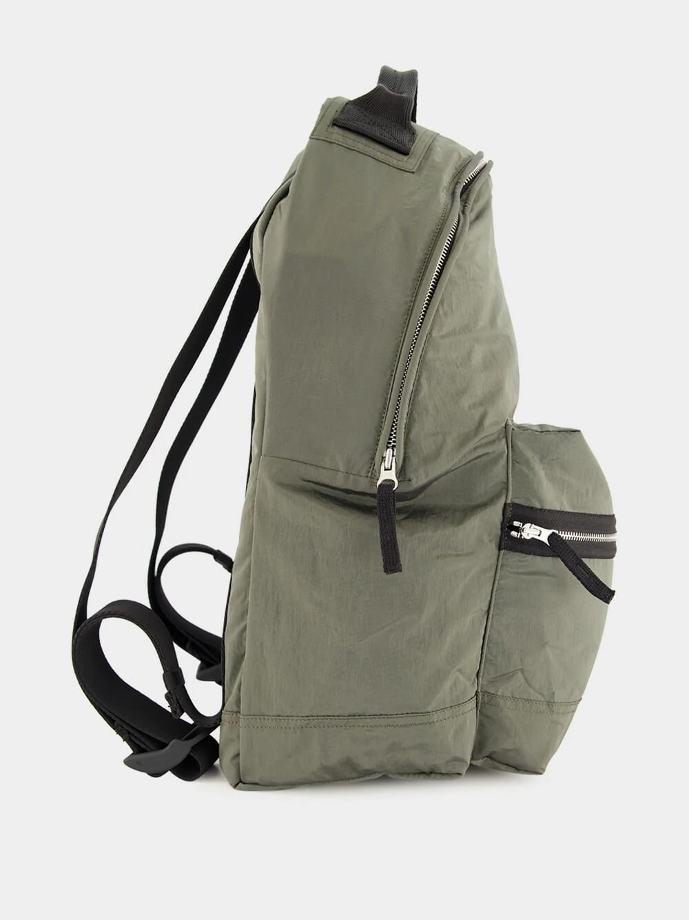 Musk Green Nylon Metal Backpack - Image 3