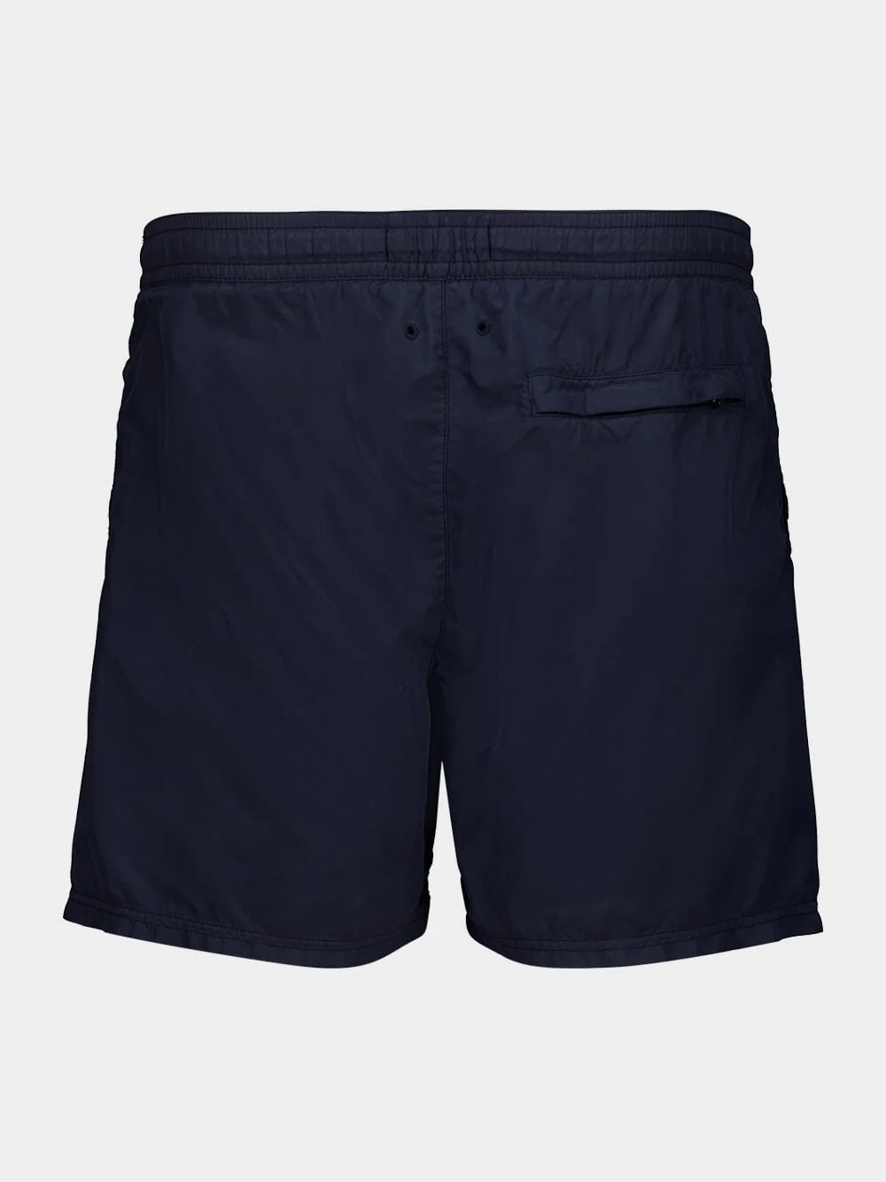 Navy Blue Brushed Nylon Swim Trunks - Image 2