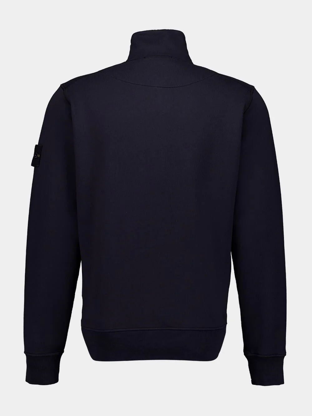 Navy Blue Compass-Badge Zipped Sweatshirt - Image 2