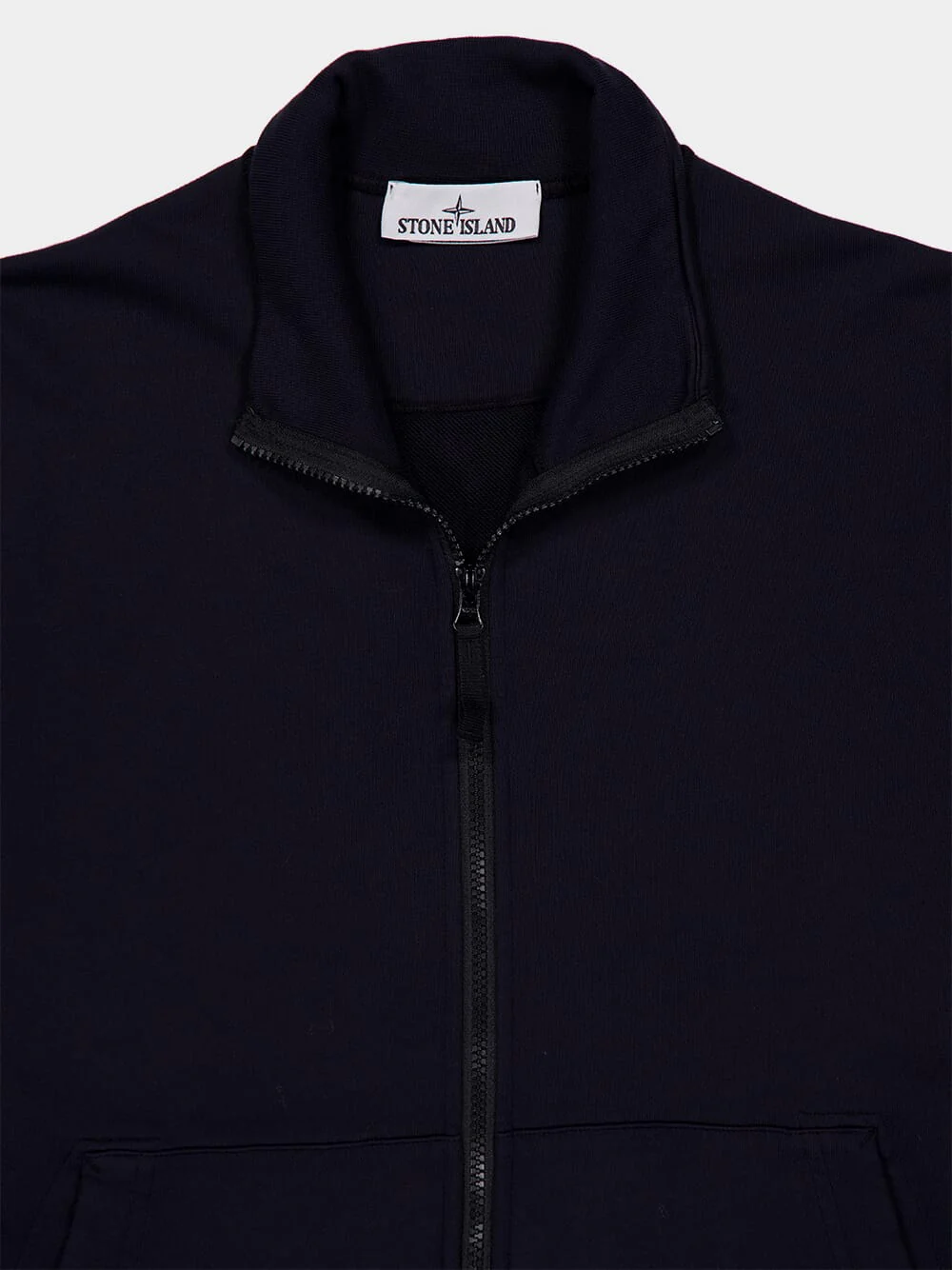 Navy Blue Compass-Badge Zipped Sweatshirt - Image 3