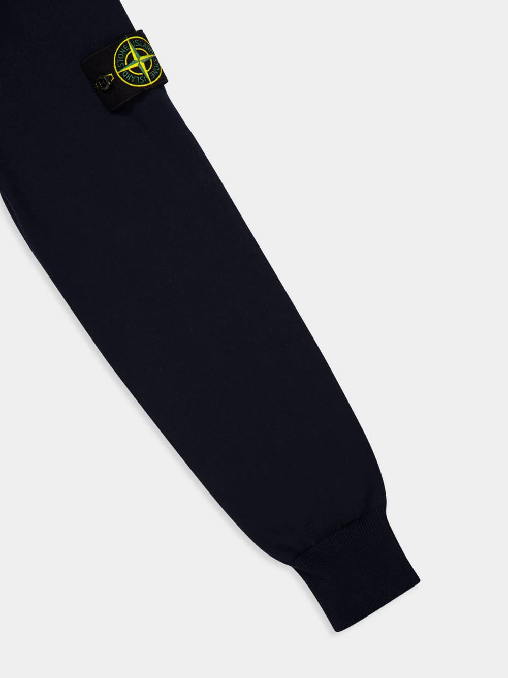 Navy Blue Compass Patch Crewneck Jumper - Image 4